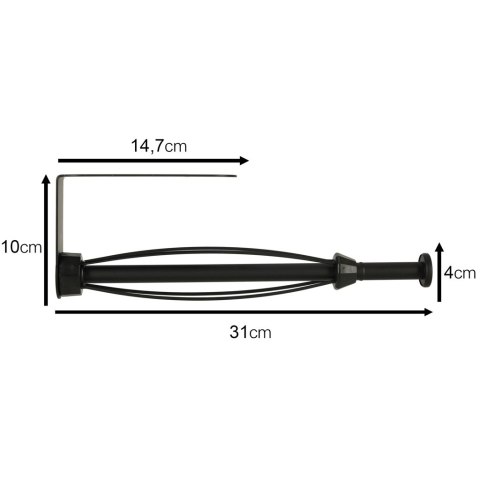 Wieszak uchwyt na ręcznik papierowy kuchenny obrotowy loft czarny