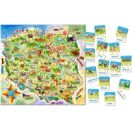 Puzzle edukacyjne układanka Mapa Polski 128 elementów 6+ CASTORLAND