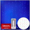 Lampki LED kurtyna girlanda druciki świąteczne choinkowe 3x3m 300LED multikolor pilot USB