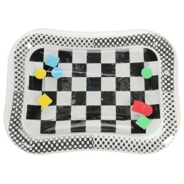 Mata wodna sensoryczna dmuchana dla niemowląt kontrastowa czarno-biała szachownica XXL 65x50 cm