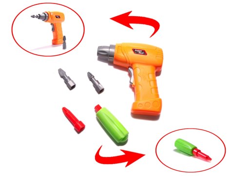 Wkrętarka wiertarka śrubki klocki konstrukcyjne zestaw majsterkowicza waliza 237 elementów