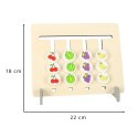 Zabawka edukacyjna drewniana dopasuj kolory owoce montessori