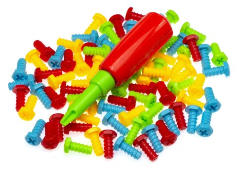 Wkrętarka wiertarka śrubki klocki konstrukcyjne zestaw majsterkowicza walizka 151 elementów