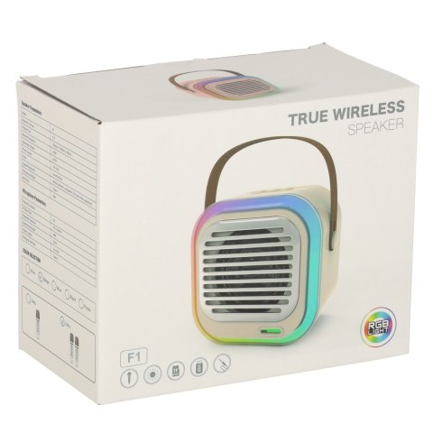 Zestaw do karaoke głośnik XL Bluetooth 2 mikrofony USB LED 10W niebieski