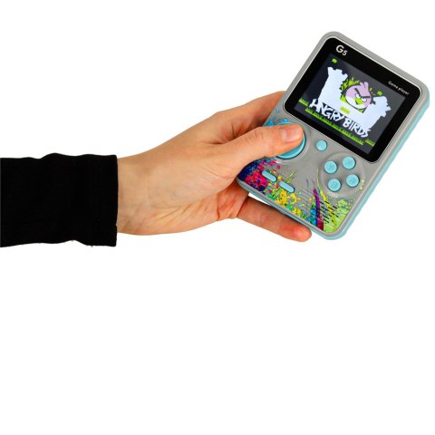 Konsola przenośna do gier mini elektroniczna retro 500 gier szara