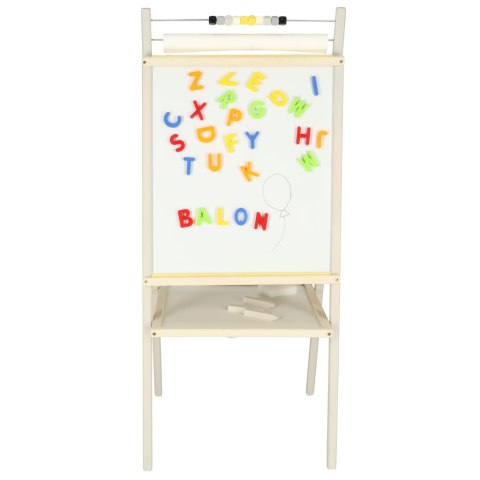 Tablica magnetyczna kredowa dwustronna drewniana liczydło papier 45x40x100cm