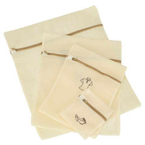 Worek siatka torba do prania bielizny ubrań spodni z zamkiem 6 szt