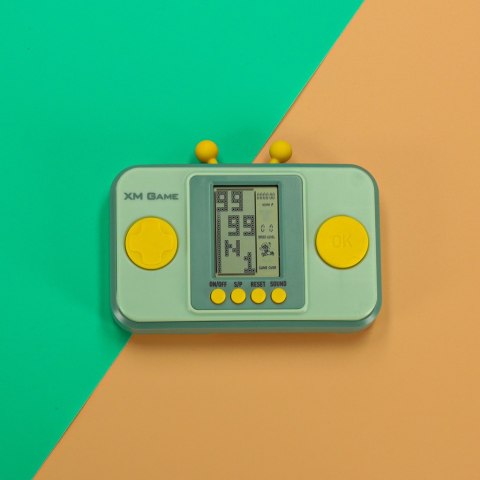 Gra zręcznościowa elektroniczna konsola retro gierka przenośna kieszonkowa zielona