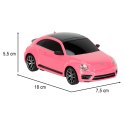 Samochód zdalnie sterowany Rastar 76200 Volkswagen Beetle 1:24 różowy