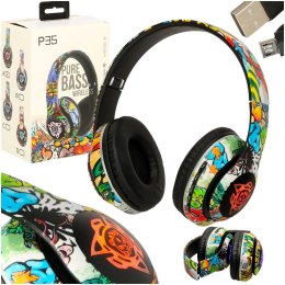 Słuchawki bezprzewodowe nauszne Bluetooth RGB Gaming Sport 200mAh