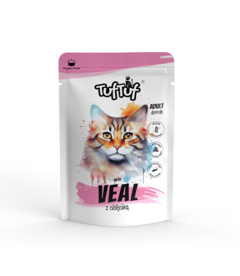 TUF TUF Saszetka mielonka z CIELĘCINĄ karma mokra dla kota BEZ ZBÓŻ - 100g