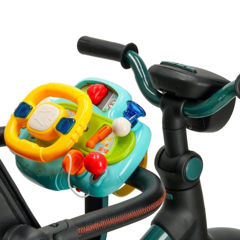 Zabawka interaktywna kierownica dla dzieci dziecka malucha do wózka symulator muzyka dźwięki niebieska