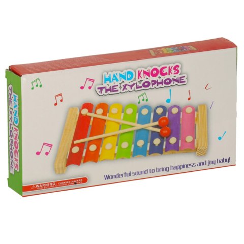 Cymbałki drewniane kolorowe edukacyjne