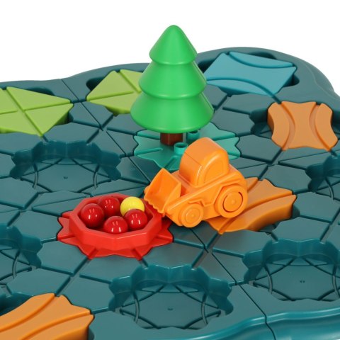 Gra logiczna planszowa labirynt tor przeszkód 56 el.