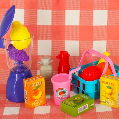 Kosz piknikowy koszyk fast food pizza burger jedzenie prowiant przekąski na piknik