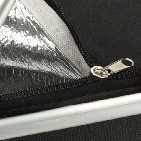 Kosz piknikowy termiczny składany koszyk na zakupy izolacyjny czarny