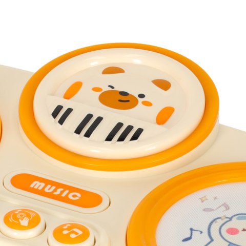 Pianinko organki interaktywne dla dzieci edukacyjne beżowe