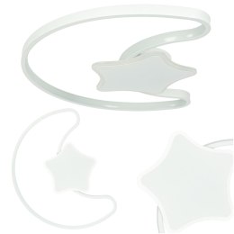 Lampa LED sufitowa plafon do pokoju dziecięcego ściemniana + pilot księżyc biała