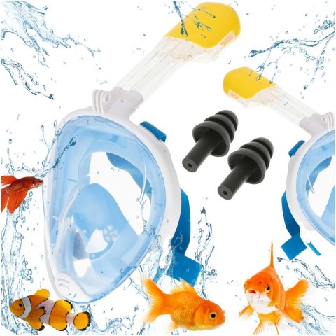 Maska do snurkowania pełna składana L/XL niebieska