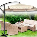 Parasol ogrodowy LUARO duży składany z wysięgnikiem 290cm beżowy