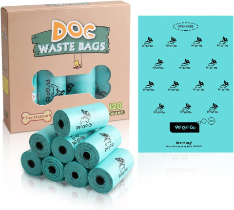 Woreczki na odchody 8 rolek + dyspenser