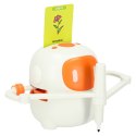 Zabawka interaktywna edukacyjna robot nauka rysowania fiszki mazaki pomarańczowy