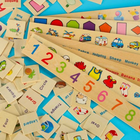 Sorter drewniany układanka logiczna dopasuj obrazki