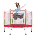 Trampolina do domu ogrodu dla dzieci siatka piłki 140cm 55inch czerwona