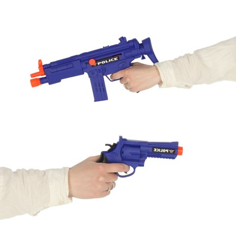 Zestaw policyjny małego policjanta pistolet karabin maska kajdanki akcesoria policyjne