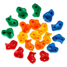Kamienie wspinaczkowe uchwyty do wspinaczki dla dzieci kolorowe 20 szt + śruby