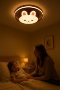 Lampa LED sufitowa plafon do pokoju dziecięcego ściemniana + pilot króliczek