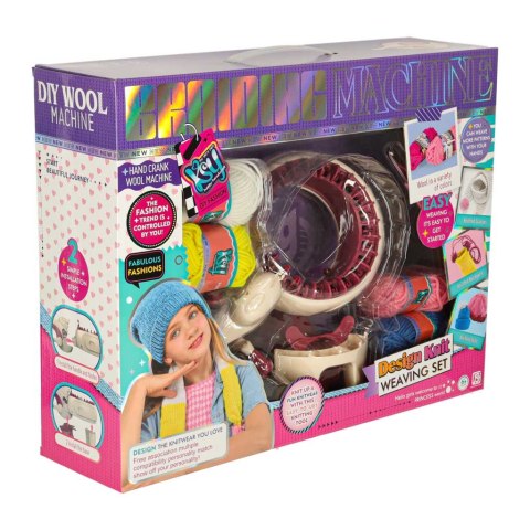 Maszyna dziewiarska zestaw do szycia robienia na drutach 5 kolorów włóczek