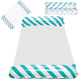 Materac dmuchany plażowy hamak wodny leżak fotel krzesło do pływania basenu niebieski