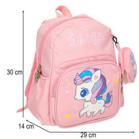 Plecak dla przedszkolaka szkolny dziecięcy jednorożec 30x22x11cm
