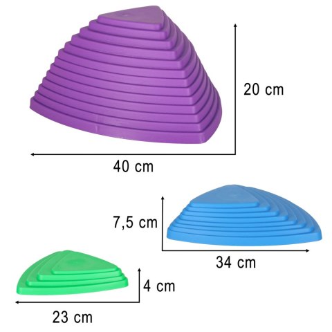 Ścieżka sensoryczna kamienie rzeczne do treningu równowagi podłoga to lawa gra 11 elementów kolorowa