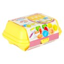 Układanka edukacyjna sorter dopasuj kształty jajka montessori owoce warzywa 6szt