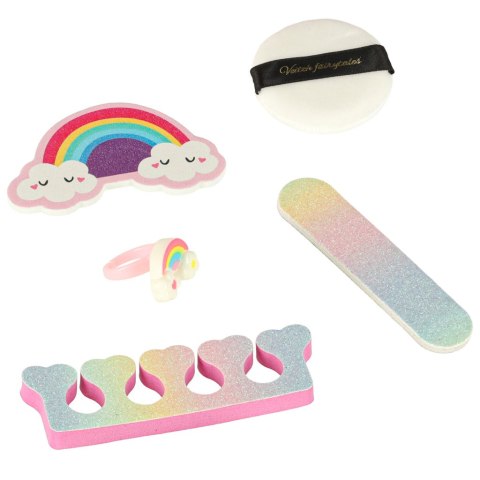 Kosmetyki do makijażu make up lakiery kosmetyczka spódniczka zestaw 22 elementy