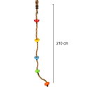 Lina do wspinaczki huśtawka sznur wspinaczkowy z węzłami platformami 200cm