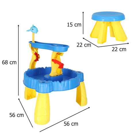 Stolik wodny tor do piasku i wody dwa poziomy akcesoria