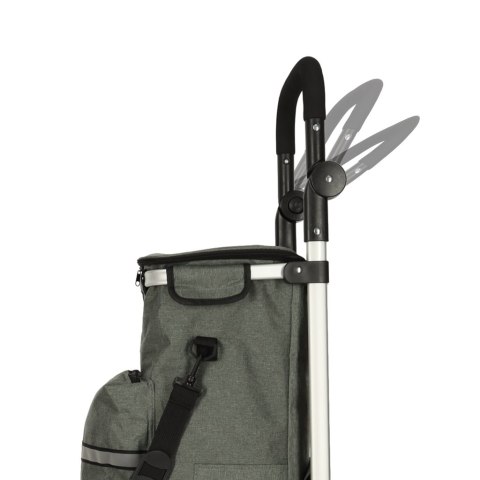 Wózek torba na zakupy na kółkach ze stelażem 100cm szary