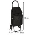 Wózek torba na zakupy na kółkach ze stelażem 95cm czarny