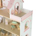 Domek dla lalek drewniany LULILO Peonio 70cm LED róż
