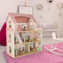 Domek dla lalek drewniany LULILO Peonio 70cm LED róż