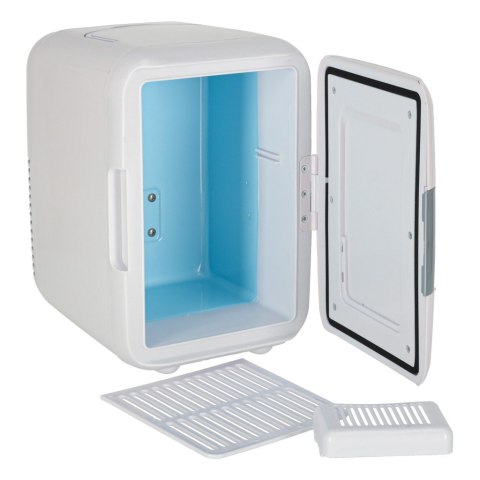 Lodówka turystyczna elektryczna samochodowa mini na jedzenie kosmetyki grzanie chłodzenie 2w1 4L biała