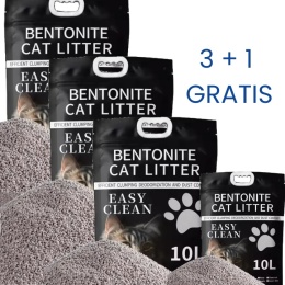 PROMOCJA 3 + 1 GRATIS Żwirek bentonitowy dla kota 10L zbrylający bezpyłowy