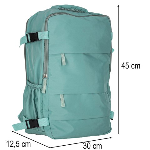 Plecak podróżny turystyczny bagaż zielony 45x30 cm