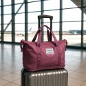 Torba podróżna na kółkach składana turystyczna pojemna 3 rozmiary fioletowa