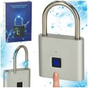 Kłódka zamek elektroniczny na odcisk palca wodoodporny inteligentny USB
