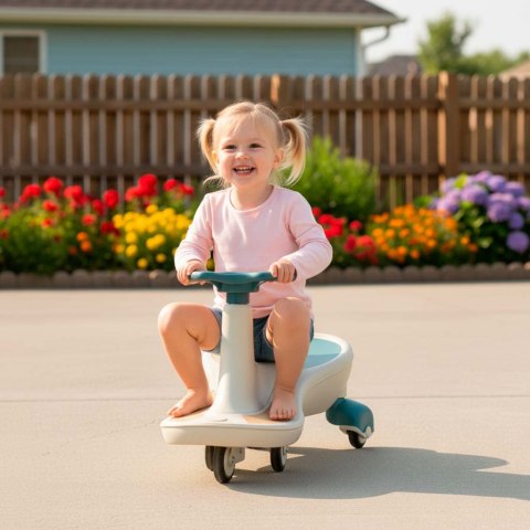 Jeździk grawitacyjny LED Swing Fix S4 świecące koła z muzyką grający 76cm niebiesko-biały max 100kg