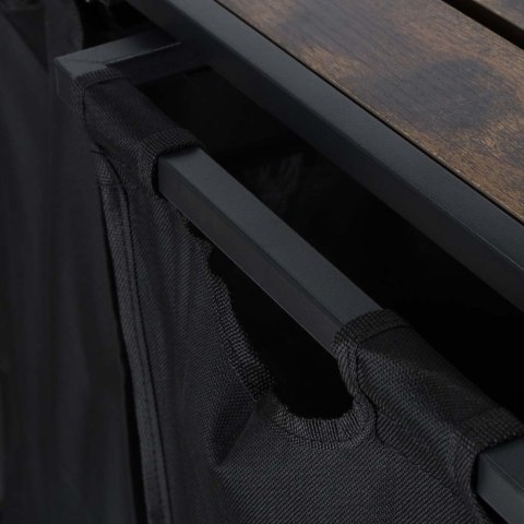 Kosz na pranie bieliznę 2 komory z półką blatem pojemnik loft 92l